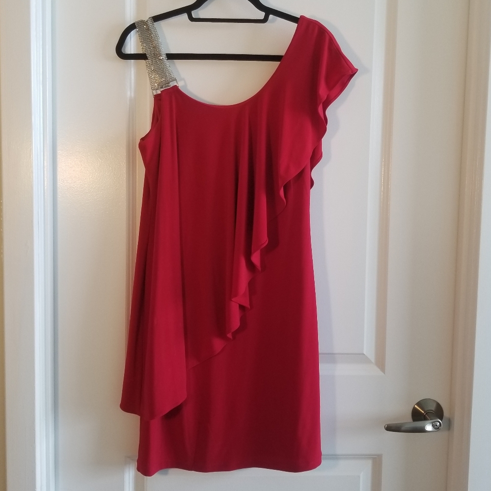 Red cocktail dress